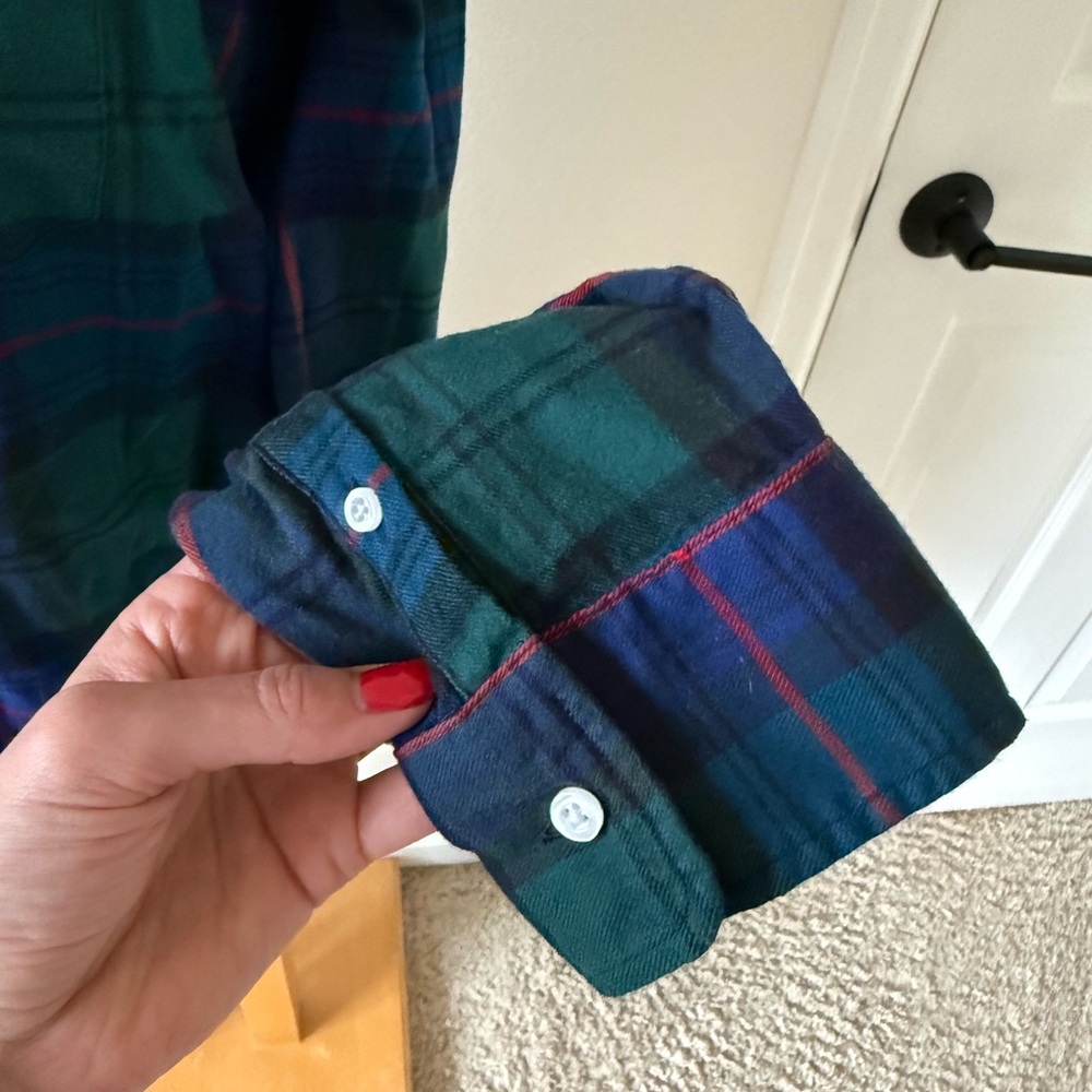 Frank & Eileen Plaid Button-Down Flannel Shirt - Green Blue Red XL Lightweight - Picture 8 of 12